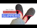 How to sew a pair of slippers  crossover style  upcycled sweaters