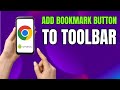 How to Add BOOKMARK Button to Your Google Chrome Toolbar NOW!