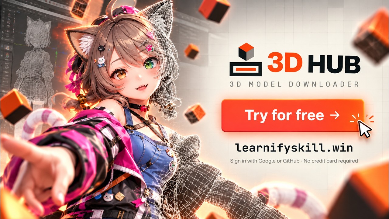3D HUB: Paste a Link, Get the 3D Model (GLB, glTF, OBJ) - YouTube