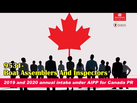 NOC 9531-Boat Assemblers And Inspectors 2019 and 2020 annual intake under AIPP for Canada PR
