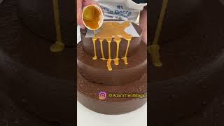 Cake stencil with gold message