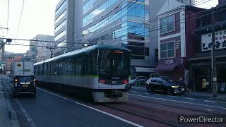 京阪800形普通 びわ湖浜大津駅前交差点通過