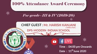 Live-Online Award Ceremony Classes III & IV for the Session 2019-20 | DPS-Modern Indian School