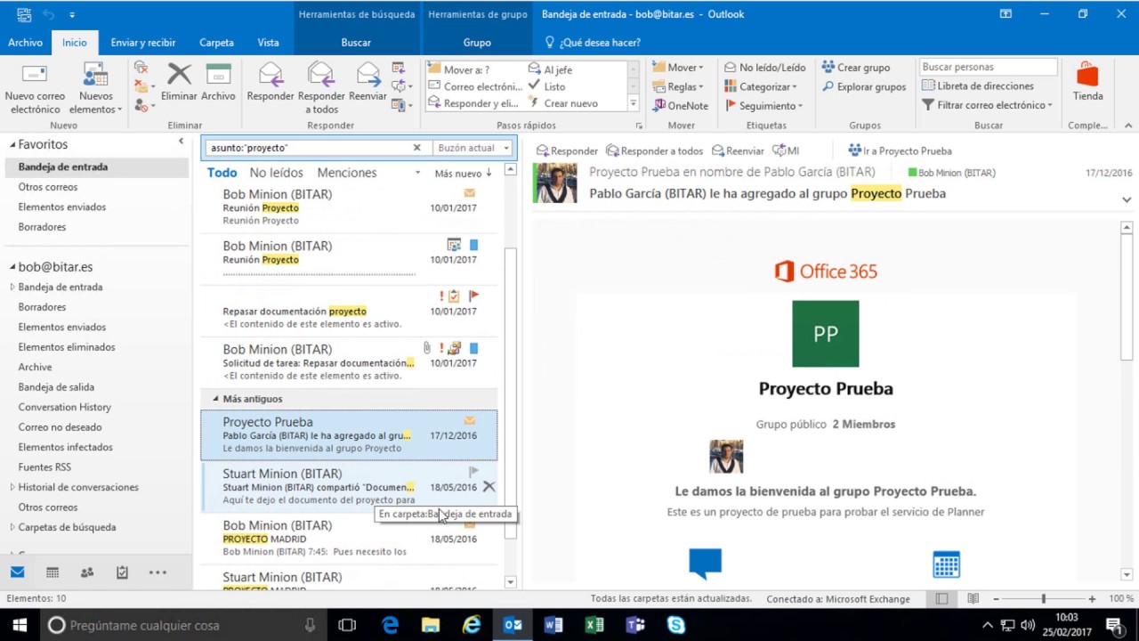 Office365 Parte 12 Usando El Buscador De Microsoft Outlook 2016 YouTube Office365 parte 12 usando el buscador de microsoft outlook 2016 youtube