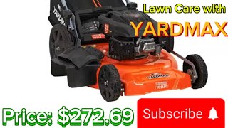 YARDMAX 21in. 170cc 3 in 1 Gas Walk Behind Push Lawn Mower with High Rear Wheels Review