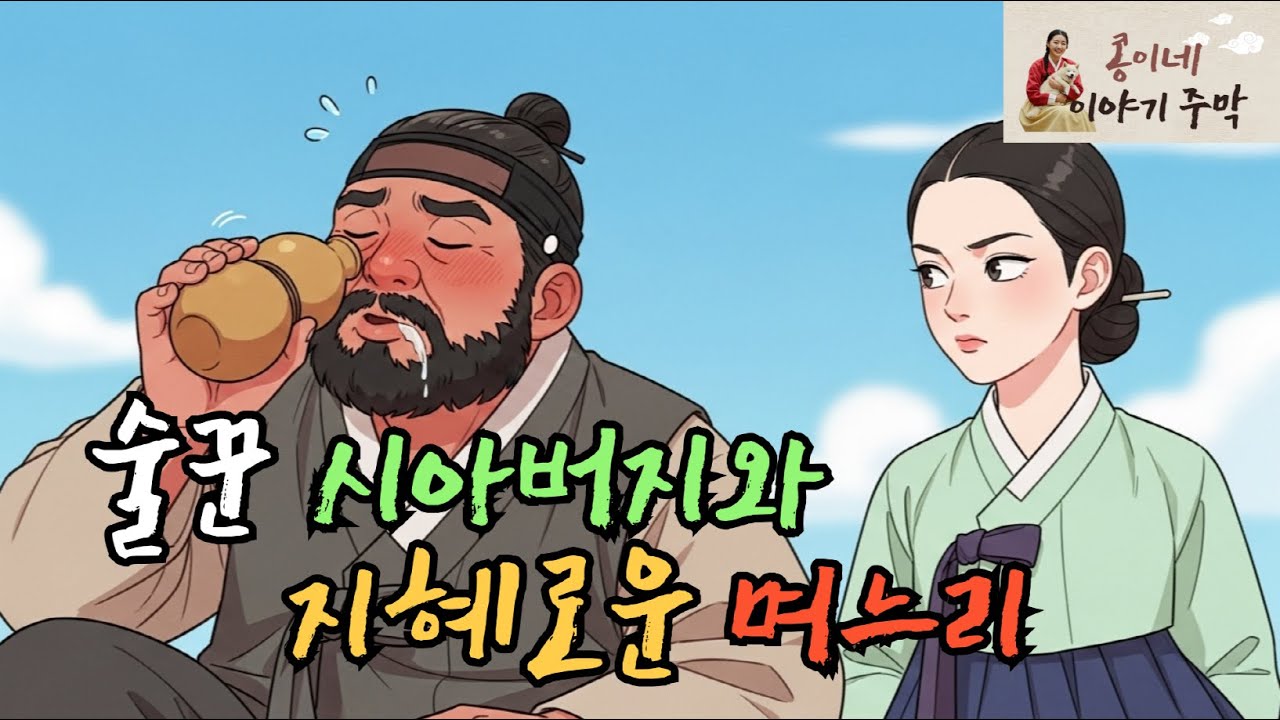 술꾼 시아버지와 지혜로운 며느리 (헛깨비에 시달리는 시아버지를 구한 며느리의 사연) [옛날 이야기, 민담]