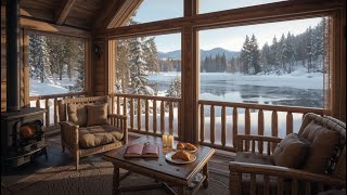 Study &amp; Focus Warm Cozy February Morning ☕ Soft Snow &amp; Smooth Jazz
