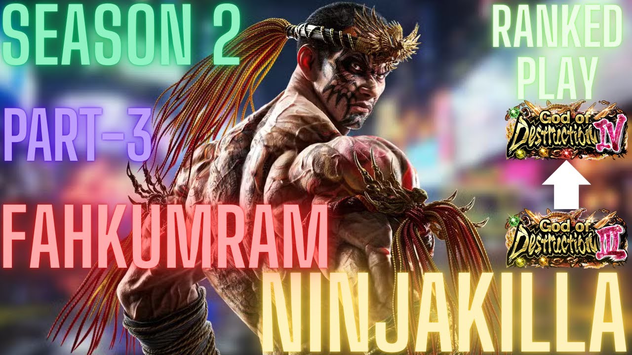 Tekken 8 | NinjaKilla (Fahkumram) God 3 To God 4 Part-3 Ranked Play
