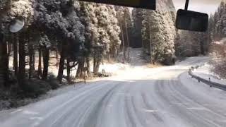 往九重森林滑雪場路上20180130