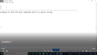 Program to find the most repeated word in a given string