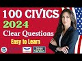 2024 (EASY Answer) 100 civics questions and answers - U.S. citizenship interview I N400  Interview