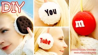 DIY Earmuffs - How To Make Oreo, M&M's and YouTube Earmuffs