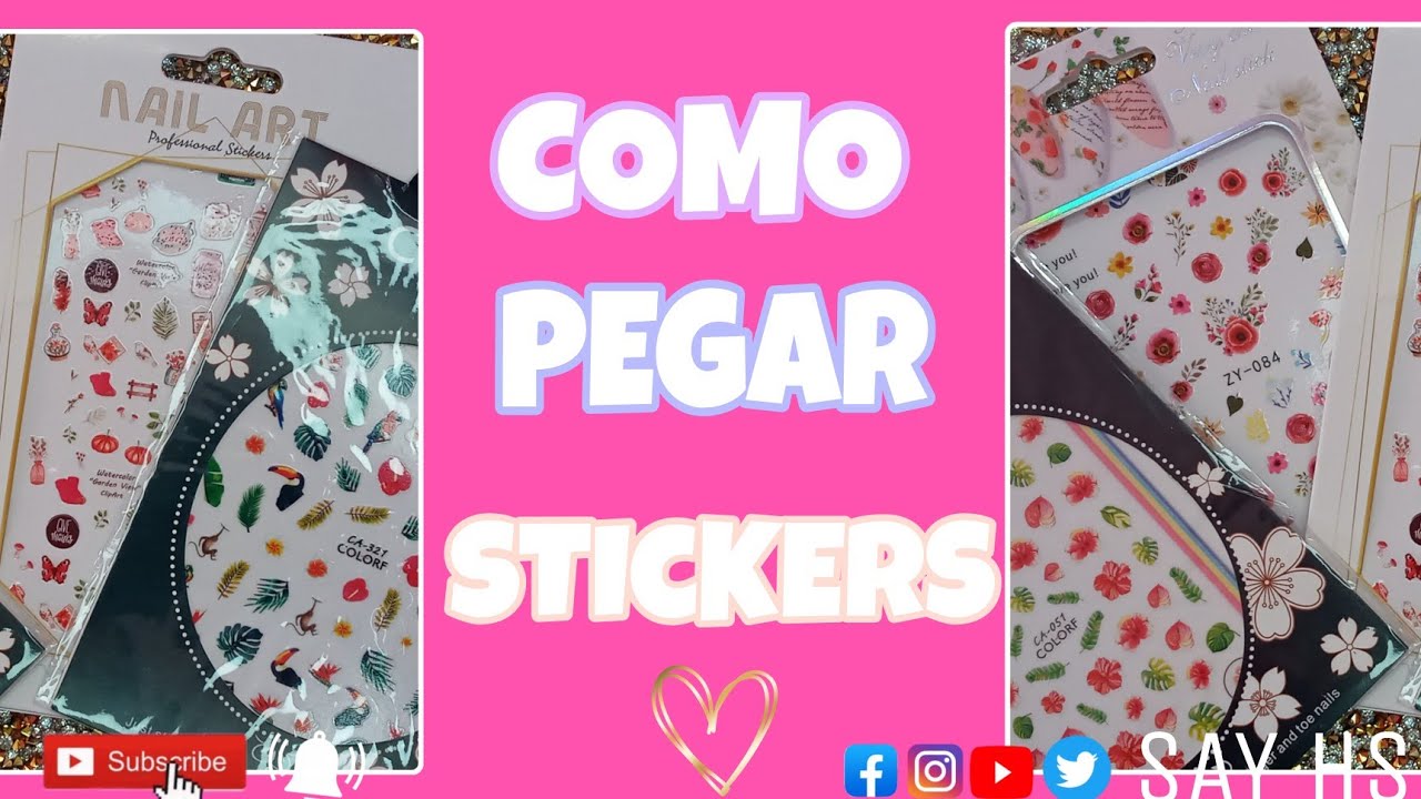 COMO PEGAR STICKERS SÚPER FÁCIL YouTube