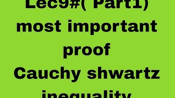Cauchy shwartz inequality # most important  theorem  # Affine and euclidean geometry