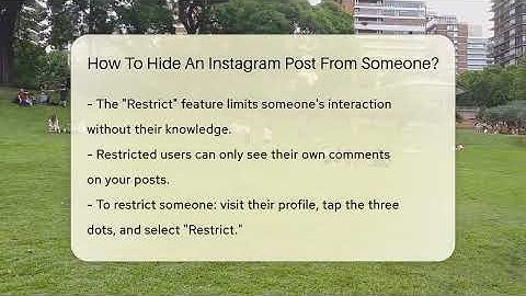 How To Hide An Instagram Post From Someone? - Everyday-Networking