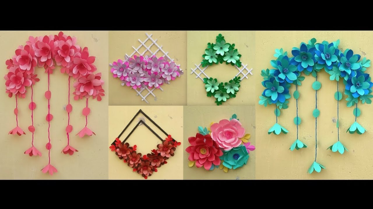 Unique Paper Flower Wall Hanging| Paper Flower Craft| Diy| Wall Decoration| Paper Flower 