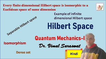 Hilbert space | L-10 | Quantum mechanics-I