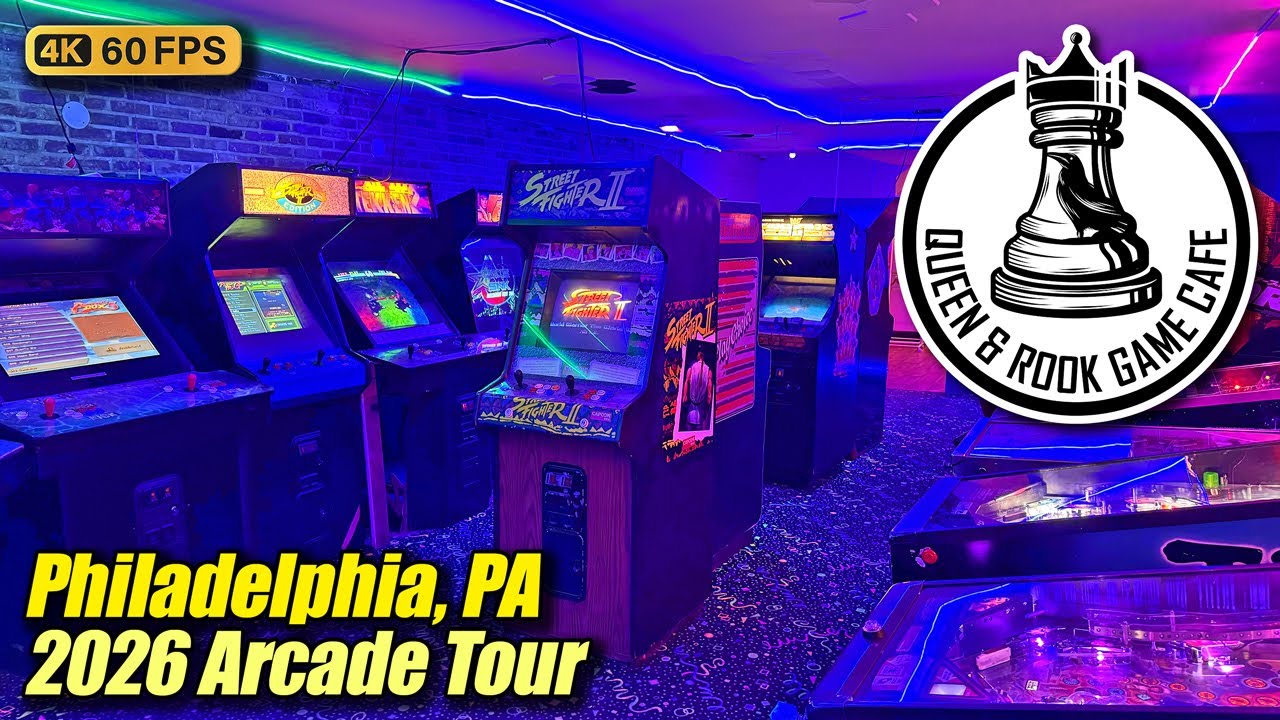 Queen & Rook Game Cafe (Philadelphia PA), January 2026 arcade tour, new 4K full walkthrough