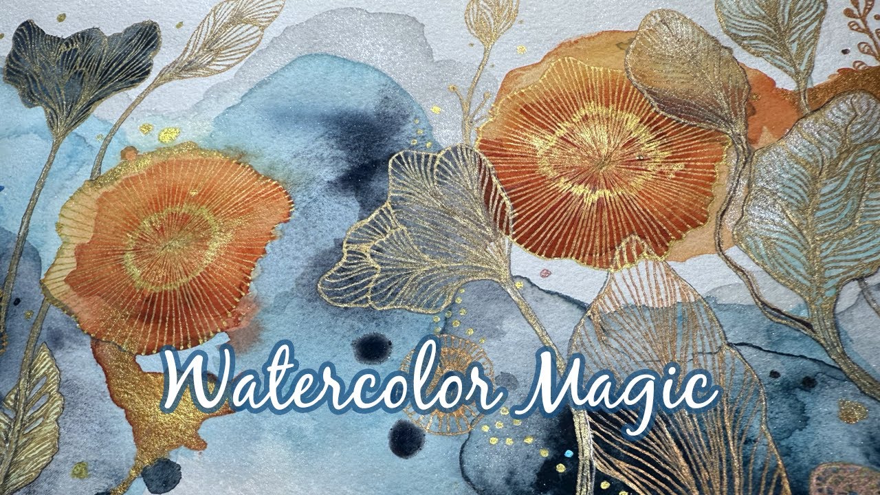Watercolor Painting Turns Into Magic Abstract Zentangle Art!