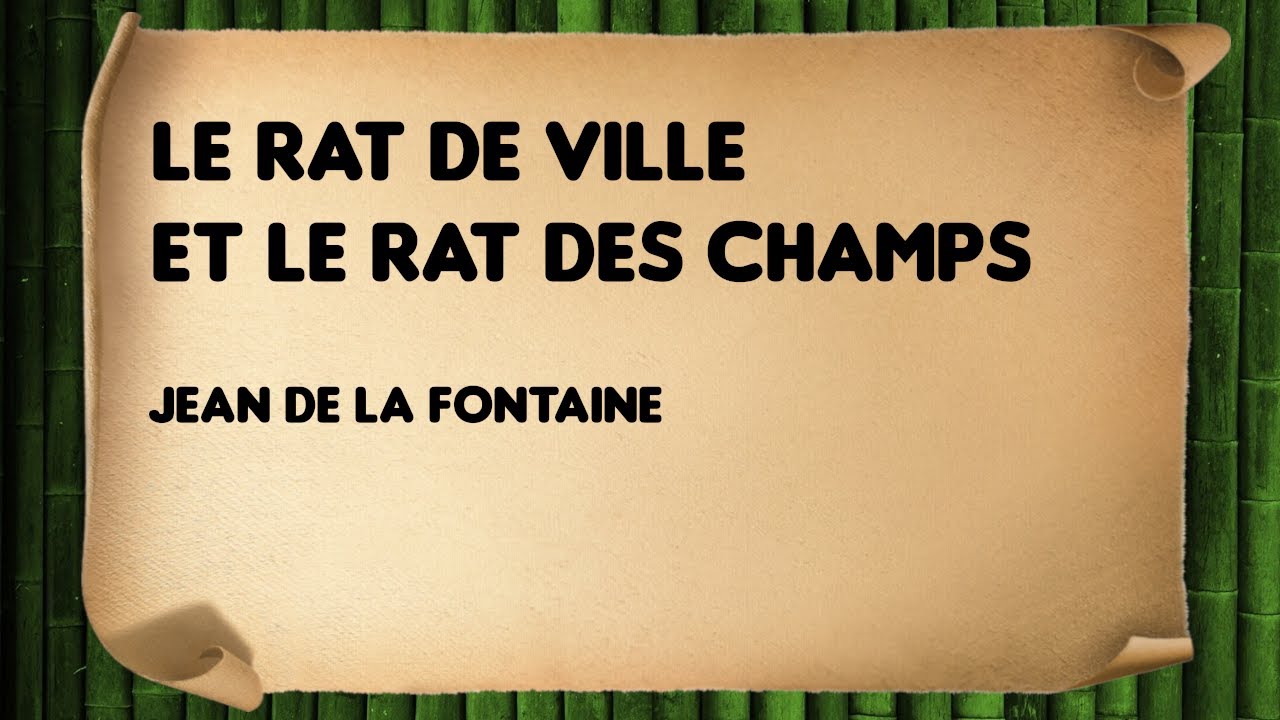 Le Rat de ville et le Rat des champs Jean de La Fontaine I9 YouTube — free download