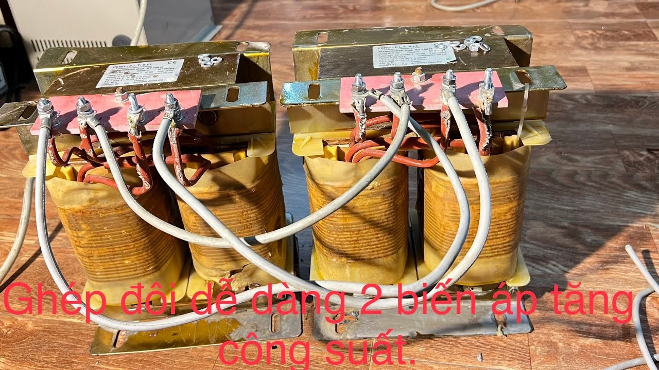 Cách ghép đôi dễ dàng giữa 2 biến áp cách ly để tăng gấp đôi công suất thiết kế.