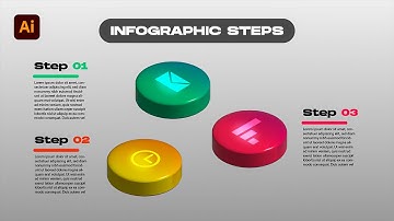 Adobe Illustrator CC Tutorial | 3d infographic design 01 | 3d graphic design | MJ Graphics