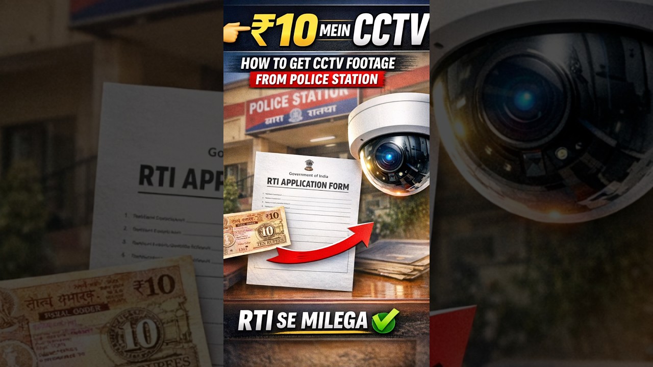 Police Station Se CCTV Footage Kaise Le? ₹10 RTI Trick ⚖️ #rti #cctv #policestationdrama #lawshorts