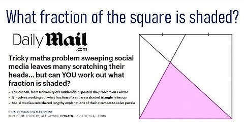 What fraction of the square is shaded? | Tricky Math Problem