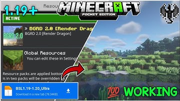 [RENDER DRAGON] BSL SHADERS MINECRAFT PE 1.19 | BEST SHADERS FOR MCPE 1.19 | SHADERS MCPE 1.19