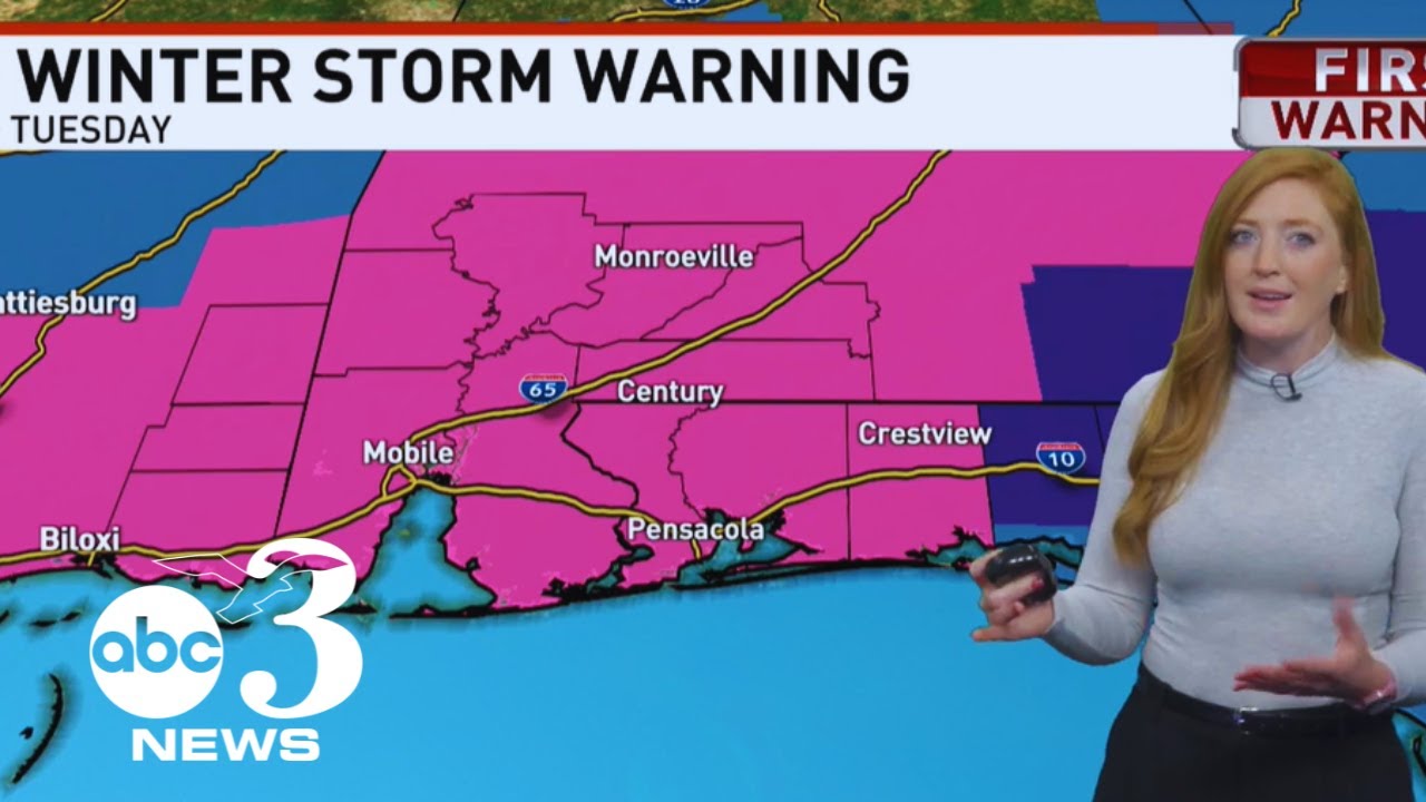 Rare Gulf Coast winter storm expected to bring at least 1-3 inches of ...