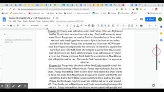 Chapter 13 & 14 Review of Poppy by Avi