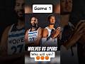 SPURS vs WOLVES Game 1 tommorrow🔥 Who will take the FIRST BLOOD?👀 #spurs #timberwolves