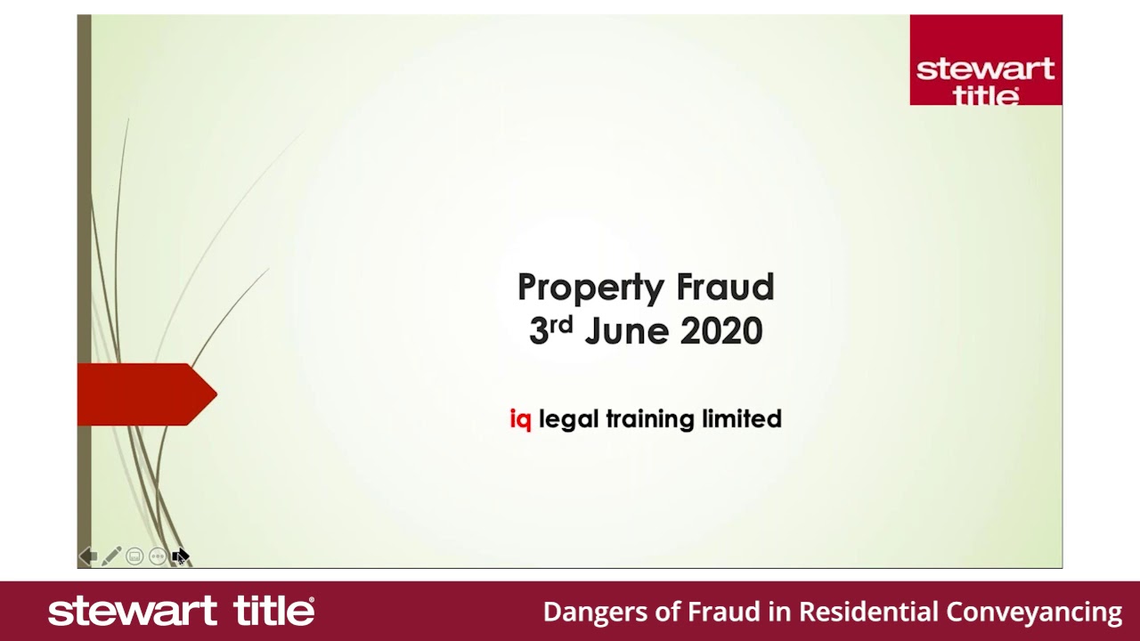 Stewart Title Dangers of Fraud in Residential Conveyancing YouTube