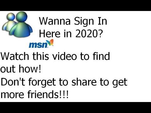How to - Sign in MSN Messenger in 2020