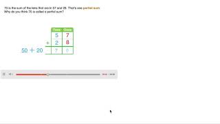 E4 1 Add with Partial Sums Animated Video