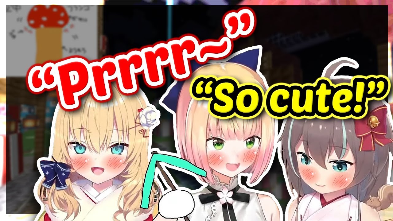 Haato's Cute Habit Warms Matsuri & Nene's Heart - Minecraft 【ENG Sub Hololive】