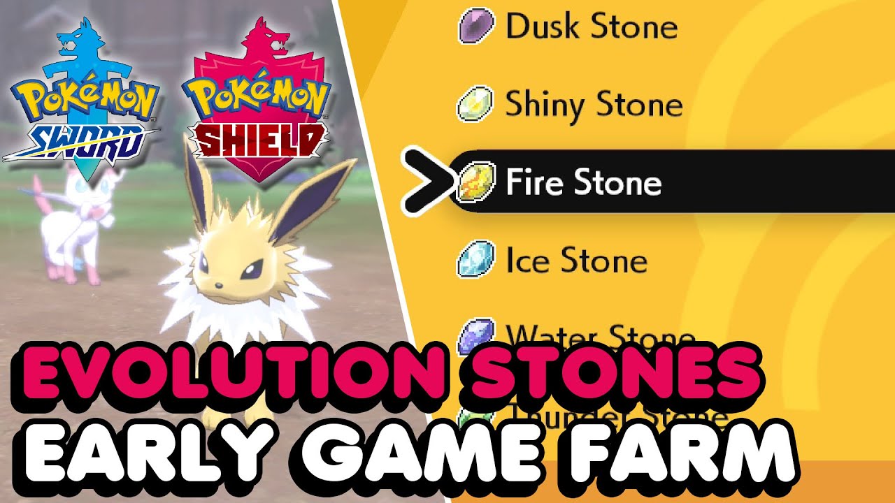 How To Farm Evolution Stones Early Game In Pokemon Sword & Shield - YouTube