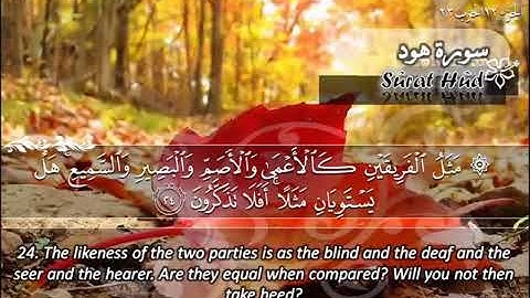 سورة هود 11 - 114 ماهر المعيقلي - مترجم ( اللغة الإنجليزية )
