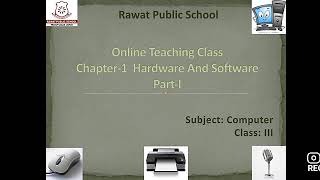 Computer I Class 3 I Ch-1 Hardware and Software I Part 1