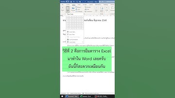 Excel & Word ใช้งานร่วมกันแบบง่ายๆ  #อาปูนสอนคอม #excel #exceltips