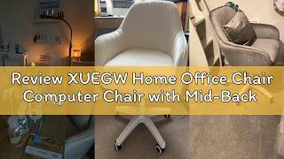 Review XUEGW Home Office Chair Computer Chair with Mid-Back Upholstered Modern Tufted Computer Task