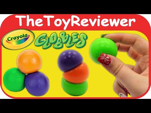 Crayola Globbles Sticky Squishy Balls Stack Squish Squishies Unboxing Toy Review by TheToyReviewer