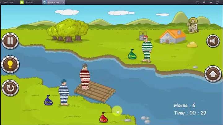 River Crossing : Logic Puzzles - 3 thieves