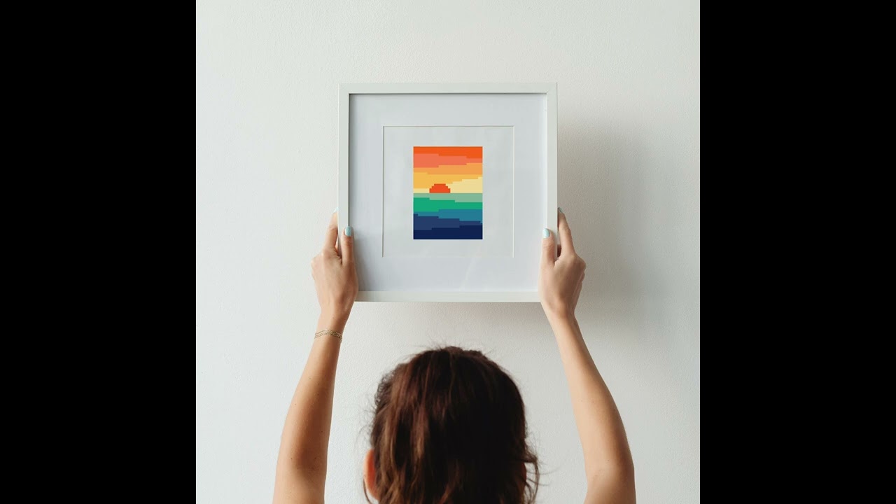 Create a Tiny Sunset Landscape With This Cross Stitch Pattern 