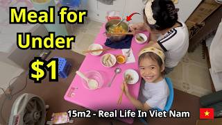 A Family Meal for Under $1 in Vietnam | Low-Income Life in Hanoi