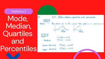 Mode, Median, Quartiles and Percentiles of a Continuous distribution(Edexcel IAL S2 4.4)
