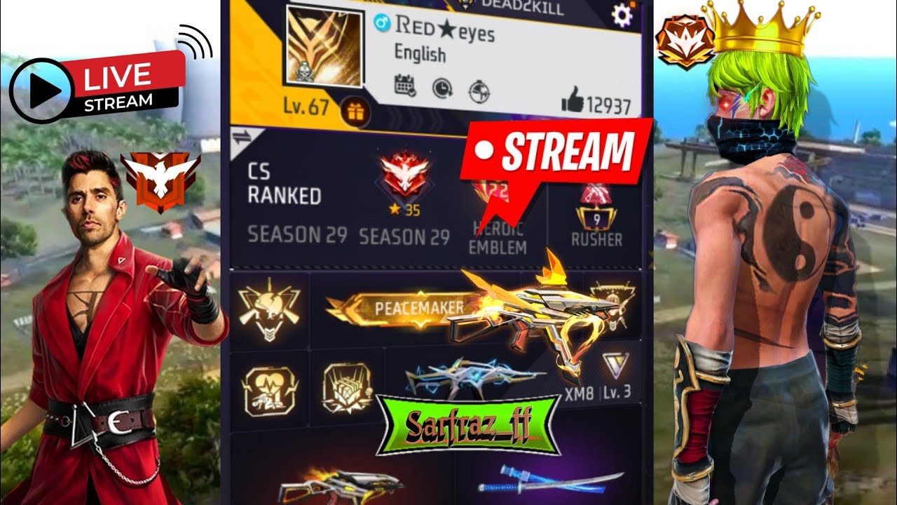 Free fire Live CS RANK Push 💪🔥💕 - YouTube