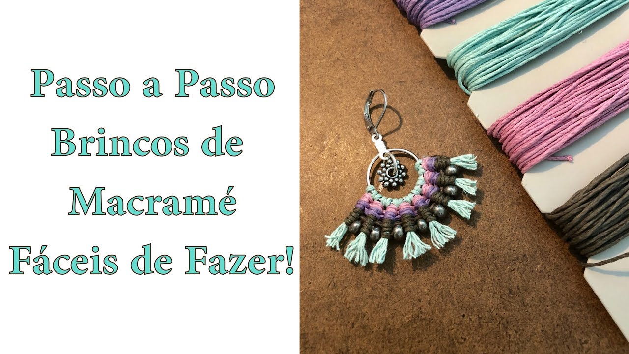 Passo a Passo dos Brincos de Macramé mais Fáceis de Fazer!