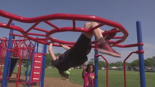 Loves Park elementary school celebrates opening of new playground