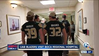 UAB Football Visits Boca Raton Regional Hospital